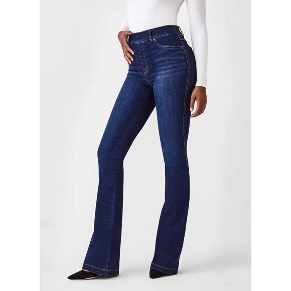 Spanx Flare Jeans Midnight Shade Size XS Petite NWT